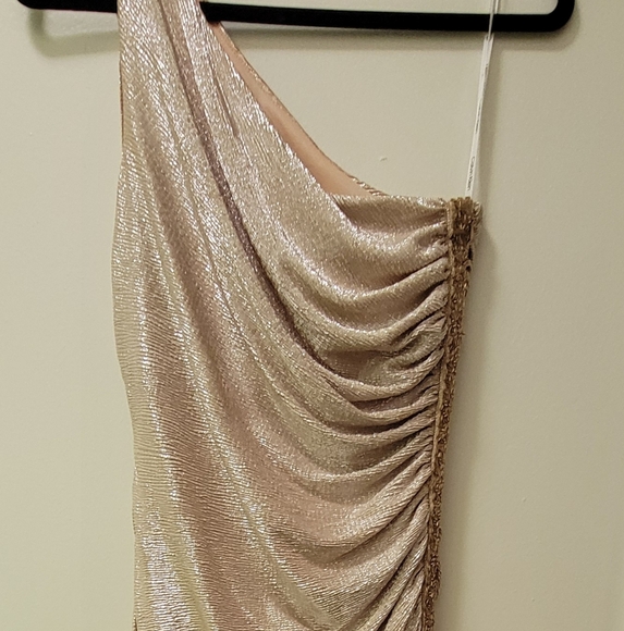 Calvin Klein One-Shoulder Gown - Picture 1 of 8